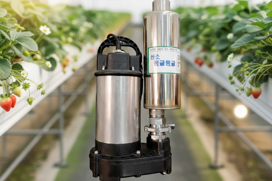 스마트팜 및 수경재배용 산소 용해 장치 '산소 퐁글퐁글' 설치 사례