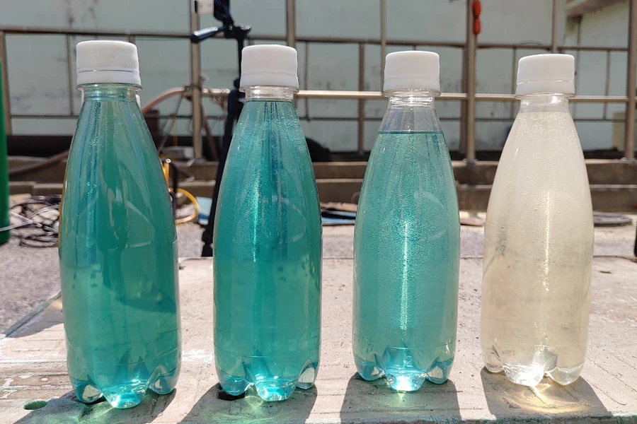 오존 나노버블 AOP 공법을 이용한 염색 폐수 색도 제거 및 수질 정화 처리 결과